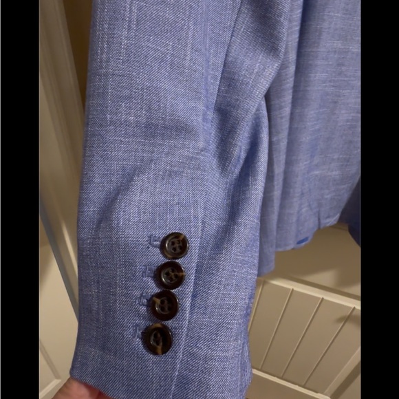 Ann Taylor blue cross weave blazer, size 18 - Picture 10 of 13
